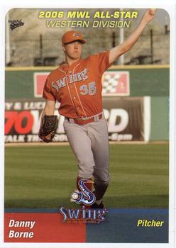 2006 MultiAd Midwest League All-Stars Western Division #3 Danny Borne Front