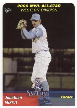 2006 MultiAd Midwest League All-Stars Western Division #5 Jonathan Mikrut Front
