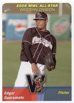 2006 MultiAd Midwest League All-Stars Western Division #9 Edgar Guaramato Front