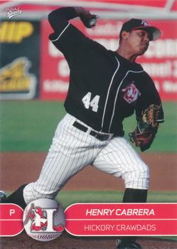 2007 MultiAd Hickory Crawdads #11 Henry Cabrera Front