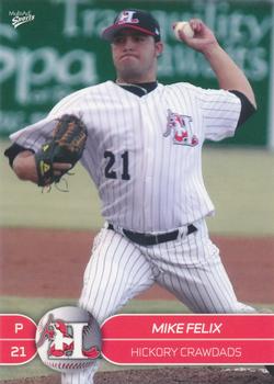 2007 MultiAd Hickory Crawdads #15 Mike Felix Front