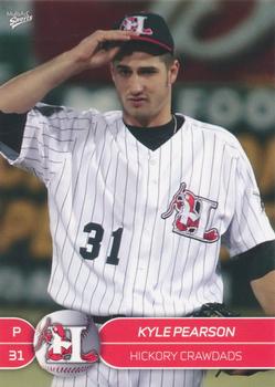 2007 MultiAd Hickory Crawdads #24 Kyle Pearson Front