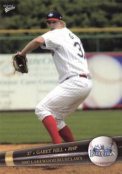 2007 MultiAd Lakewood BlueClaws #10 Garet Hill Front