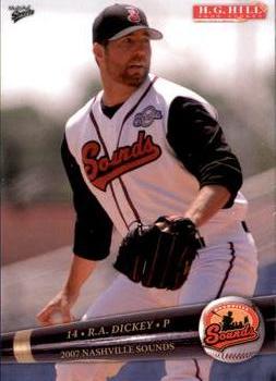 2007 MultiAd Nashville Sounds #17 R.A. Dickey Front