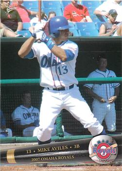 2007 MultiAd Omaha Royals #3 Mike Aviles Front