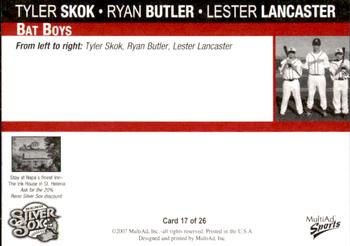 2007 MultiAd Reno Silver Sox #13 Tyler Skok / Ryan Butler / Lester Lancaster Back