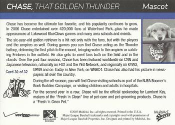 2007 MultiAd Trenton Thunder #30 Chase, That Golden Thunder Back