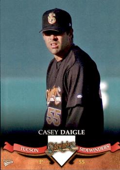 2007 MultiAd Tucson Sidewinders #8 Casey Daigle Front