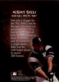 1997 Fleer - Soaring Stars Glowing #1 Albert Belle Back