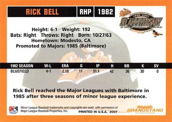 2007 Grandstand Bluefield Orioles 50th Anniversary #NNO Eric Bell Back