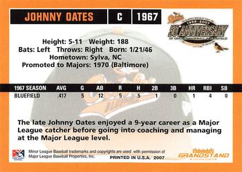 2007 Grandstand Bluefield Orioles 50th Anniversary #NNO Johnny Oates Back