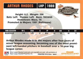 2007 Grandstand Bluefield Orioles 50th Anniversary #NNO Arthur Rhodes Back