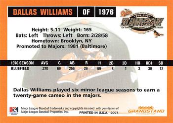 2007 Grandstand Bluefield Orioles 50th Anniversary #NNO Dallas Williams Back