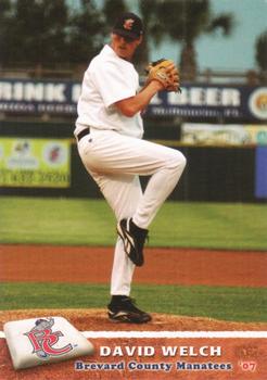 2007 Grandstand Brevard County Manatees #NNO David Welch Front