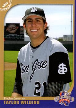 2007 Grandstand California League All-Stars #NNO Taylor Wilding Front