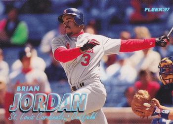 1997 Fleer - Tiffany #445 Brian Jordan Front