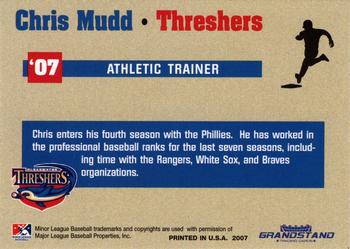 2007 Grandstand Clearwater Threshers #NNO Chris Mudd Back