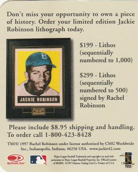 1997 Leaf - Jackie Robinson Scratch 'N Win Game #NNO Jackie Robinson Back