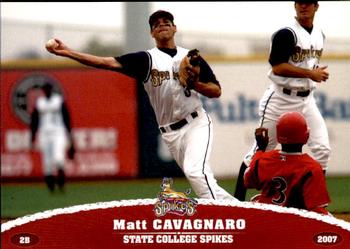 2007 Grandstand State College Spikes #6 Matt Cavagnaro Front