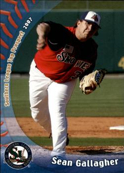 2007 Grandstand Southern League Top Prospects #7 Sean Gallagher Front