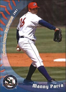 2007 Grandstand Southern League Top Prospects #20 Manny Parra Front
