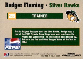 2007 Grandstand South Bend Silver Hawks #11 Rodger Fleming Back