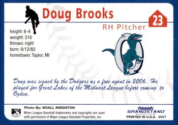 2007 Grandstand Ogden Raptors #NNO Doug Brooks Back