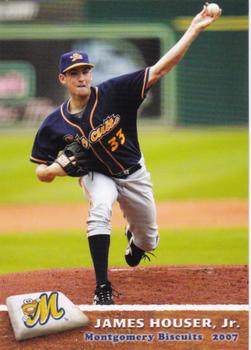 2007 Grandstand Montgomery Biscuits #15 James Houser Front