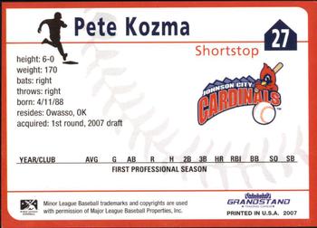 2007 Grandstand Johnson City Cardinals #NNO Pete Kozma Back