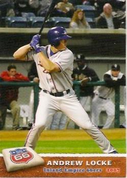 2007 Grandstand Inland Empire 66ers #NNO Andrew Locke Front