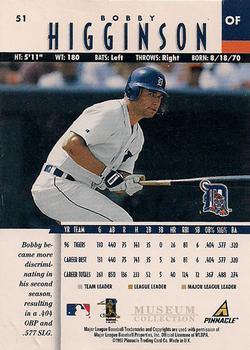 1997 New Pinnacle - Museum Collection #51 Bobby Higginson Back
