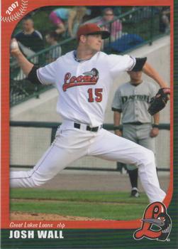 2007 Grandstand Great Lakes Loons #NNO Josh Wall Front