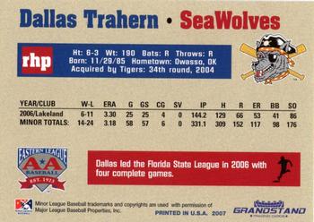 2007 Grandstand Eastern League Top Prospects #NNO Dallas Trahern Back