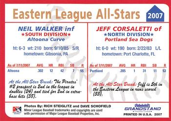 2007 Grandstand Eastern League All-Stars #NNO Neil Walker / Jeff Corsaletti Back