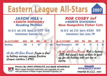2007 Grandstand Eastern League All-Stars #NNO Jason Hill / Rob Cosby Back