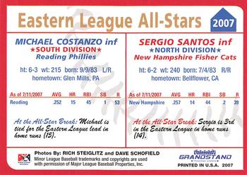 2007 Grandstand Eastern League All-Stars #NNO Michael Costanzo / Sergio Santos Back