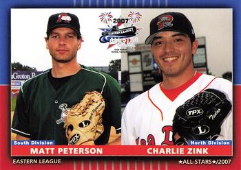 2007 Grandstand Eastern League All-Stars #NNO Matt Peterson / Charlie Zink Front