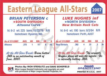 2007 Grandstand Eastern League All-Stars #NNO Brian Peterson / Luke Hughes Back