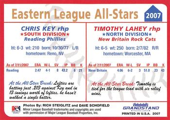 2007 Grandstand Eastern League All-Stars #NNO Chris Key / Timothy Lahey Back
