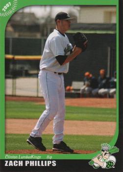 2007 Grandstand Clinton LumberKings #NNO Zach Phillips Front