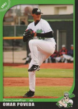 2007 Grandstand Clinton LumberKings #NNO Omar Poveda Front