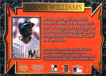 1997 Pacific Crown Collection Carlos Baerga Celebrity Softball #2 Bernie Williams Back