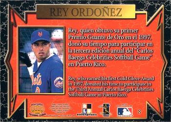 1997 Pacific Crown Collection Carlos Baerga Celebrity Softball #8 Rey Ordonez Back