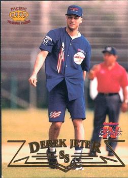 1997 Pacific Crown Collection Carlos Baerga Celebrity Softball #9 Derek Jeter Front