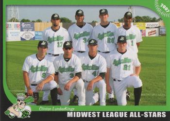 2007 Grandstand Clinton LumberKings Update #NNO Midwest League All-Stars Front