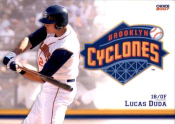 2007 Choice Brooklyn Cyclones #10 Lucas Duda Front