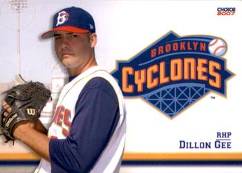 2007 Choice Brooklyn Cyclones #13 Dillon Gee Front
