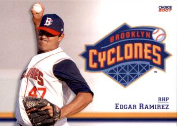 2007 Choice Brooklyn Cyclones #26 Edgar Ramirez Front