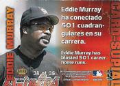 1997 Pacific Crown Collection - Card-Supials Minis #3A Eddie Murray Back