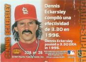 1997 Pacific Crown Collection - Card-Supials Minis #33A Dennis Eckersley Back